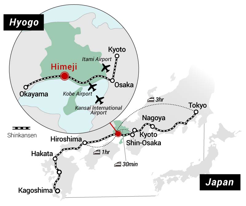 Himeji, home to the World Heritage Site